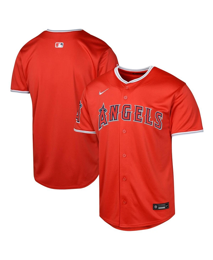 Nike Big Boys and Girls Red Los Angeles Angels Alternate Limited Jersey