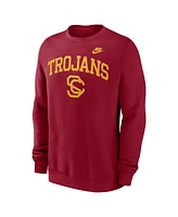 Nike Men's Cardinal Usc Trojans Legacy Classic Tackle Twill Embroidered Arch Over Logo Pullover Sweatshirt