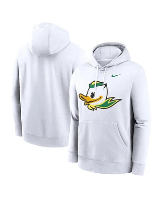 Nike Men's White Oregon Ducks Primetime Alternate Logo Club Fleece Pullover Hoodie