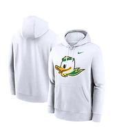 Nike Men's White Oregon Ducks Primetime Alternate Logo Club Fleece Pullover Hoodie