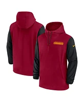 Nike Men's Burgundy/Black Washington Commanders 2024/25 Sideline Pre-Game Player 1/2-Zip Hoodie Jacket