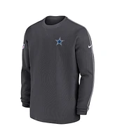 Nike Men's Charcoal Dallas Cowboys 2024/25 Sideline Coach Long Sleeve Top