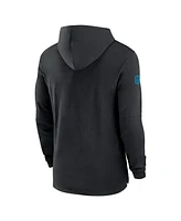 Nike Men's Black Carolina Panthers Sideline Hoodie Performance Long Sleeve T-Shirt