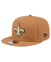 New Era Big Boys and Girls Brown New Orleans Saints Color Pack Side Patch 9FIFTY Snapback Hat