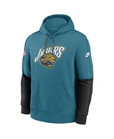 Nike Men's Teal Jacksonville Jaguars Throwback Alternate Logo Team Issue Club Pullover Hoodie