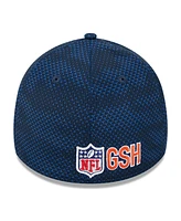 New Era Men's Navy Chicago Bears 2024 Sideline Primary Logo 39THIRTY Flex Hat