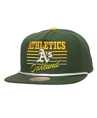 Mitchell & Ness Men's Green Oakland Athletics Radiant Lines Deadstock Snapback Hat