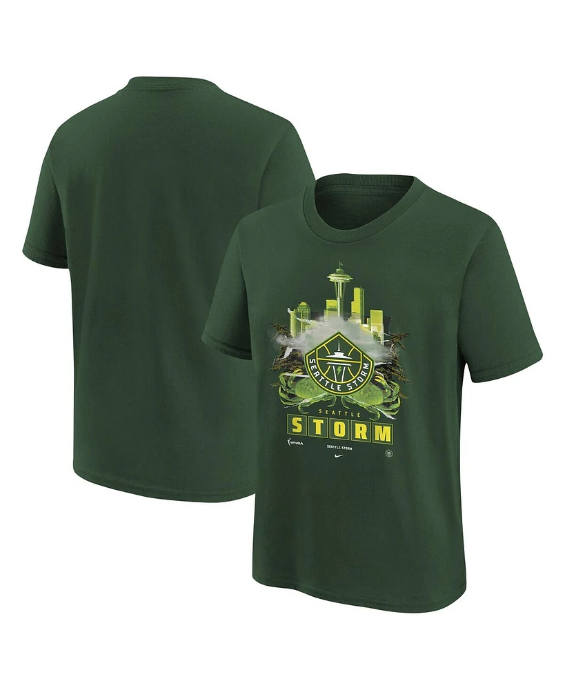 Nike Big Boys and Girls Green Seattle Storm Original Content Max90 T-Shirt