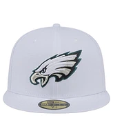 New Era Men's White Philadelphia Eagles Omaha 59FIFTY Fitted Hat