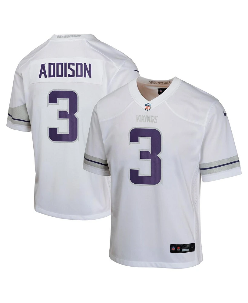 Nike Big Boys and Girls Jordan Addison White Minnesota Vikings Alternate Game Jersey