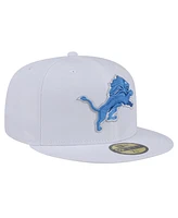 New Era Men's White Detroit Lions Omaha 59FIFTY Fitted Hat