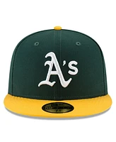 New Era Men's Green/Gold Oakland Athletics National Baseball Hall of Fame 59FIFTY Fitted Hat