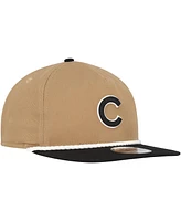 New Era Men's Khaki/Black Chicago Cubs Golfer Snapback Hat