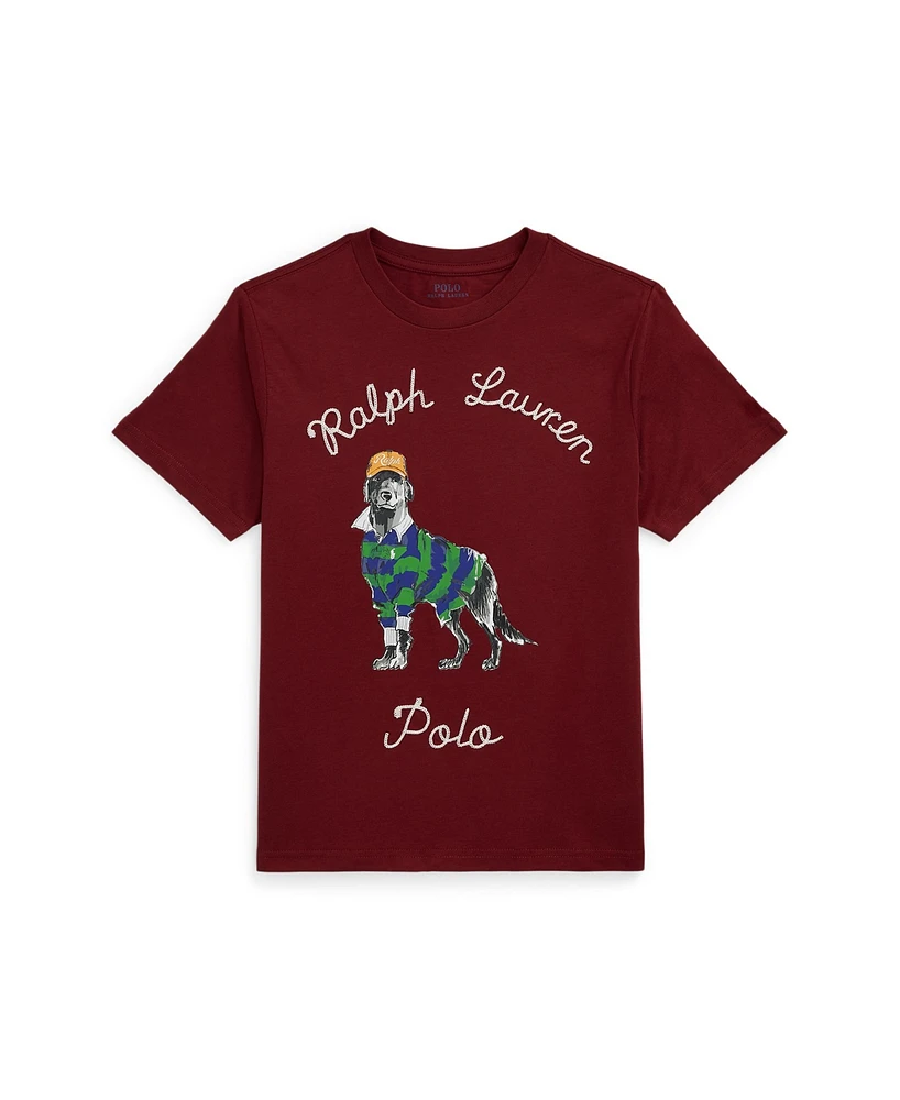 Polo Ralph Lauren Big Boys Dog-Print Cotton Jersey Tee