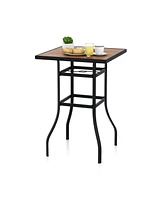 Givimo 27.5 Inches Patio Bar Table for Garden Backyard Poolside