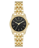 Anne Klein Women's Quartz Casual Coin Edge Gold-Tone Alloy Metal Watch, 26mm