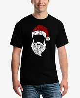 La Pop Art Men's Feliz Navidad Santa Claus Word T-Shirt