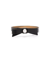 Kate Spade New York Women's 19MM Bow Belt with Oversize Cultivated Pearl