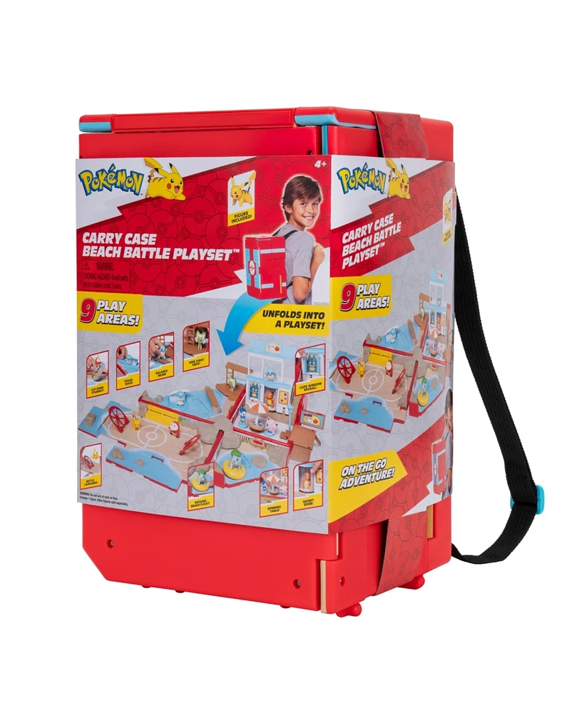 Pokemon Carry Case Battle Beach Playset with Figure