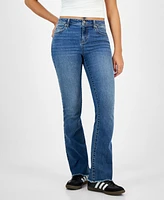 Rewash Juniors' Mid Rise Booty-Shaping Bootcut Jeans