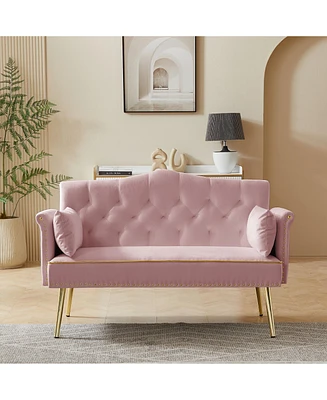 Simplie Fun Pink 2 Seater Sofa