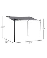 Streamdale Furniture 10'x10' Outdoor Pergola Gazebo, Weather-Resistant Patio Canopy