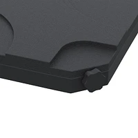 4-Piece Offset Umbrella Base with Weight Plates (158 lb/60 L) in Black