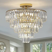 Streamdale Furniture 5-Tier Round Crystal Chandelier for Modern Home Decor