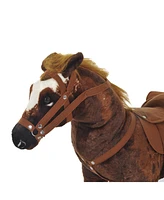 Plush Sound Riding Horse for Toddlers with Neighing and Galloping