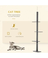 Streamdale Furniture Cat Climbing Tower with Sisal-Covered Scratching Posts