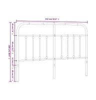 vidaXL Metal Headboard 53.1