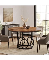 Tribesigns Round Dining Table for 4-6 People, 47