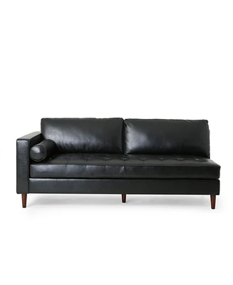 Streamdale Furniture Contemporary Button-Tufted Sectional Sofa With Bolster Pillows