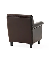 Simplie Fun Classic Brown Club Chair: Timeless Elegance And Comfort