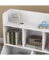 3-Tier Kids Bookcase with Storage Compartments
