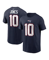 Nike Men's Mac Jones Navy New England Patriots Player Name Number T-Shirt