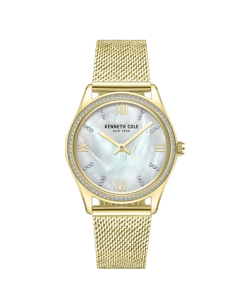 Kenneth Cole New York Women's Classic Gold Stainless Steel 34mm