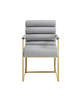 Inspired Home Maja Pu Leather Dining Chair With Arm