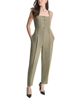 Dkny Petite Printed High Rise Paper-Bag-Waist Pants