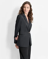 Dkny Women's Single-Button Padded-Shoulder Blazer