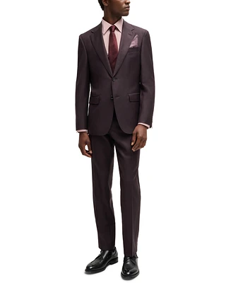 Boss by Hugo Boss Men's Micro-Patterned Regular-Fit Suit