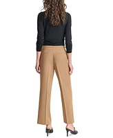 Dkny Petite Seamed Waistband Wide-Leg Pants