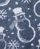 Skl Home Top Hat Snowman Jacquard Cotton Bath Towel, 25" x 50"