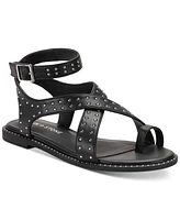 Sun + Stone Women's Carterr Studded Toe Loop Strappy Flat Sandals, Created for Macy's