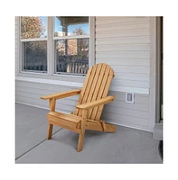 Yaheetech Folding Adirondack Chair Solid Wood Garden Chair