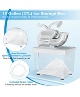 Givimo 300W Commercial Ice Crusher with Dual Blades and Safety Switch-Gray