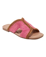 Marc Fisher Ltd Women's Nashie Slip On Square Toe Flat Sandals