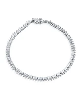 Bling Jewelry Holiday Party Modern Ultra Thin Clear Cubic Zirconia Circlet Solitaire Cz Liquid Thin Tennis Bracelet For Women 7 Inch