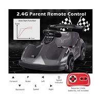 Vebreda 6V Kids Ride On Go Cart with Remote Control and Safety Belt-Pink