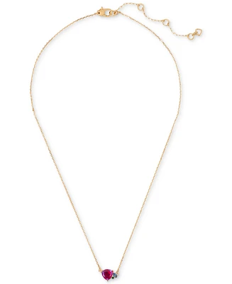 kate spade new york Cubic Zirconia Pendant Necklace, 16" + 3" extender